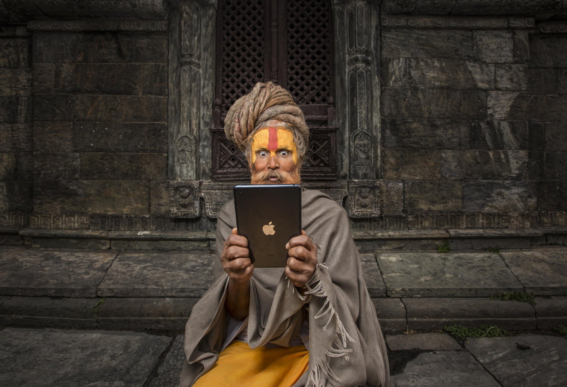 népal tablette ipad rishi surprise yoga bouddhisme ipad yaourt pomme epl hd salut-technologie