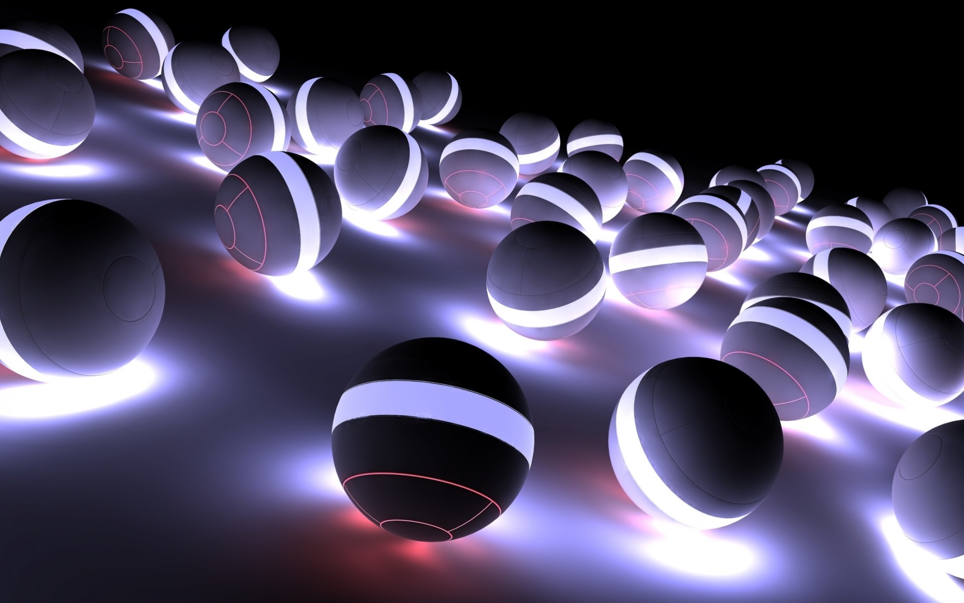 balls neon shadow bright light