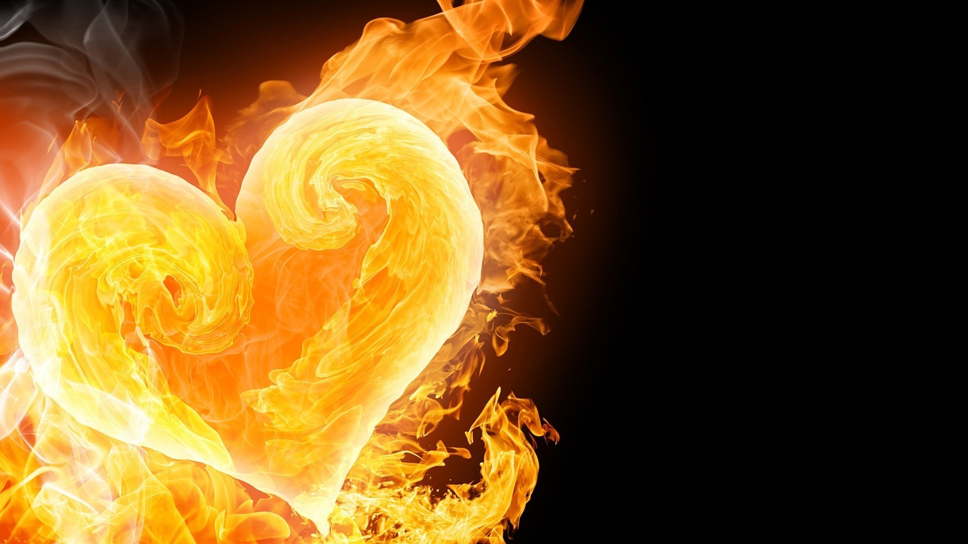 heart on fire the flames of passion temperature heart fire flame passion feelings black background