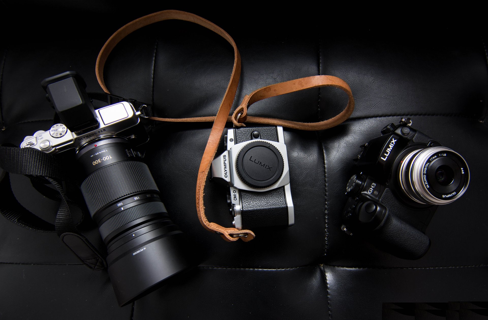 appareil photo lumix olympus cuir ceinture