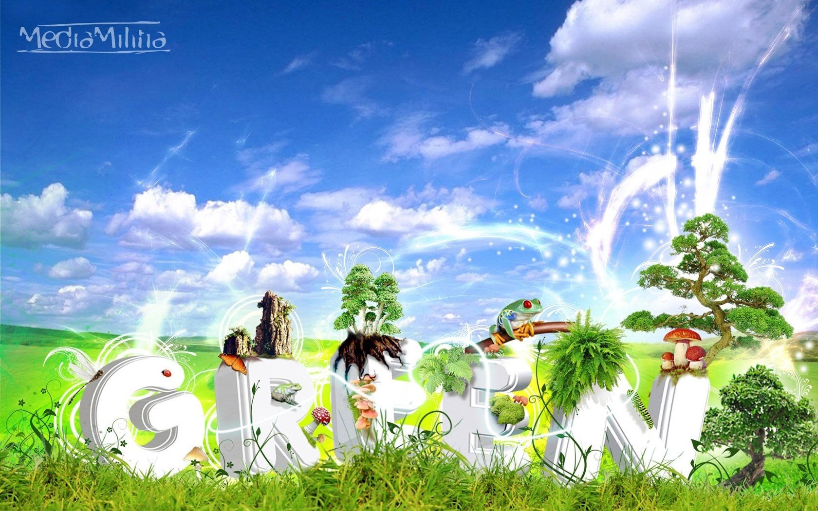 nature three-dimensional letters animal