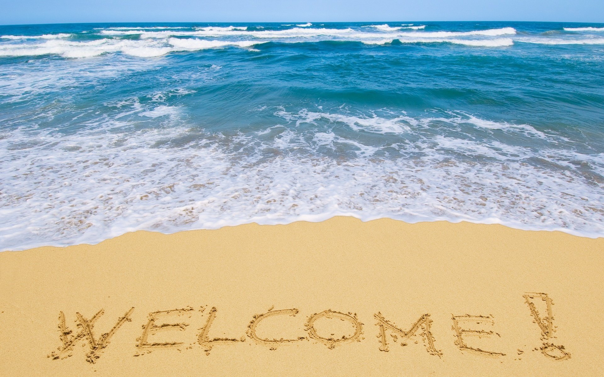 bienvenue mousse sur les vagues tempête légère plage eau sable côte mer océan nature inscription horizon vagues
