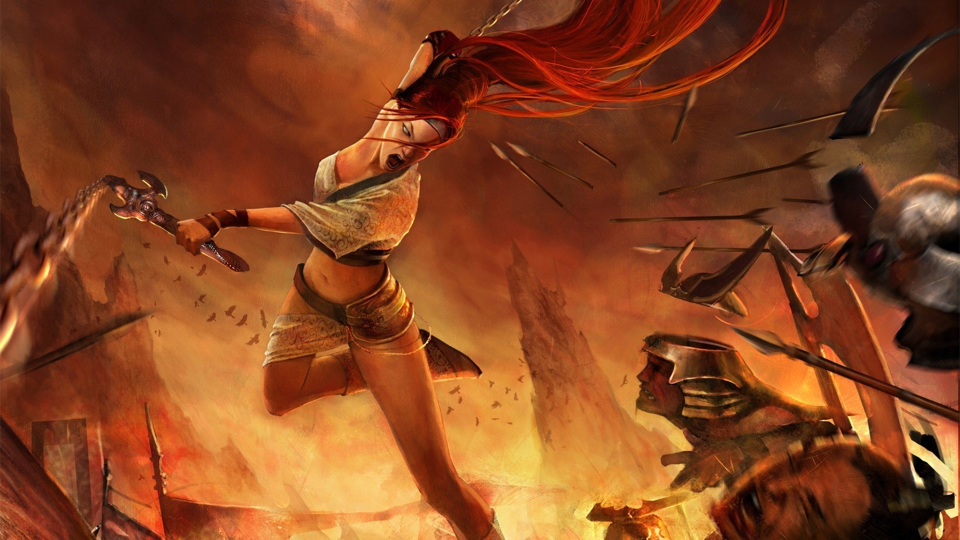 donna guerriera arma fuoco