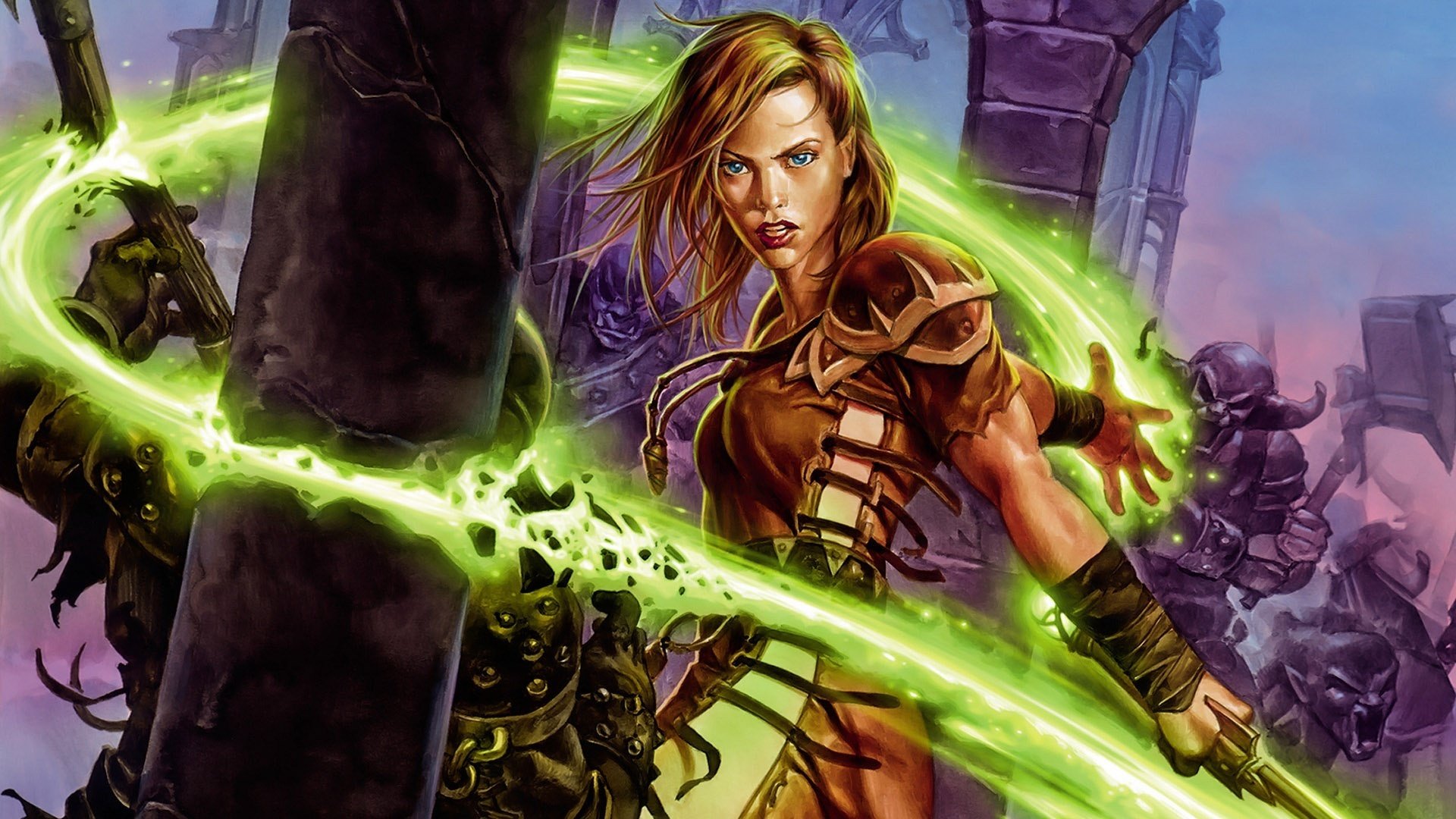 the circle of fire girl warrior camouflage flame look trail post monsters fantasy battle