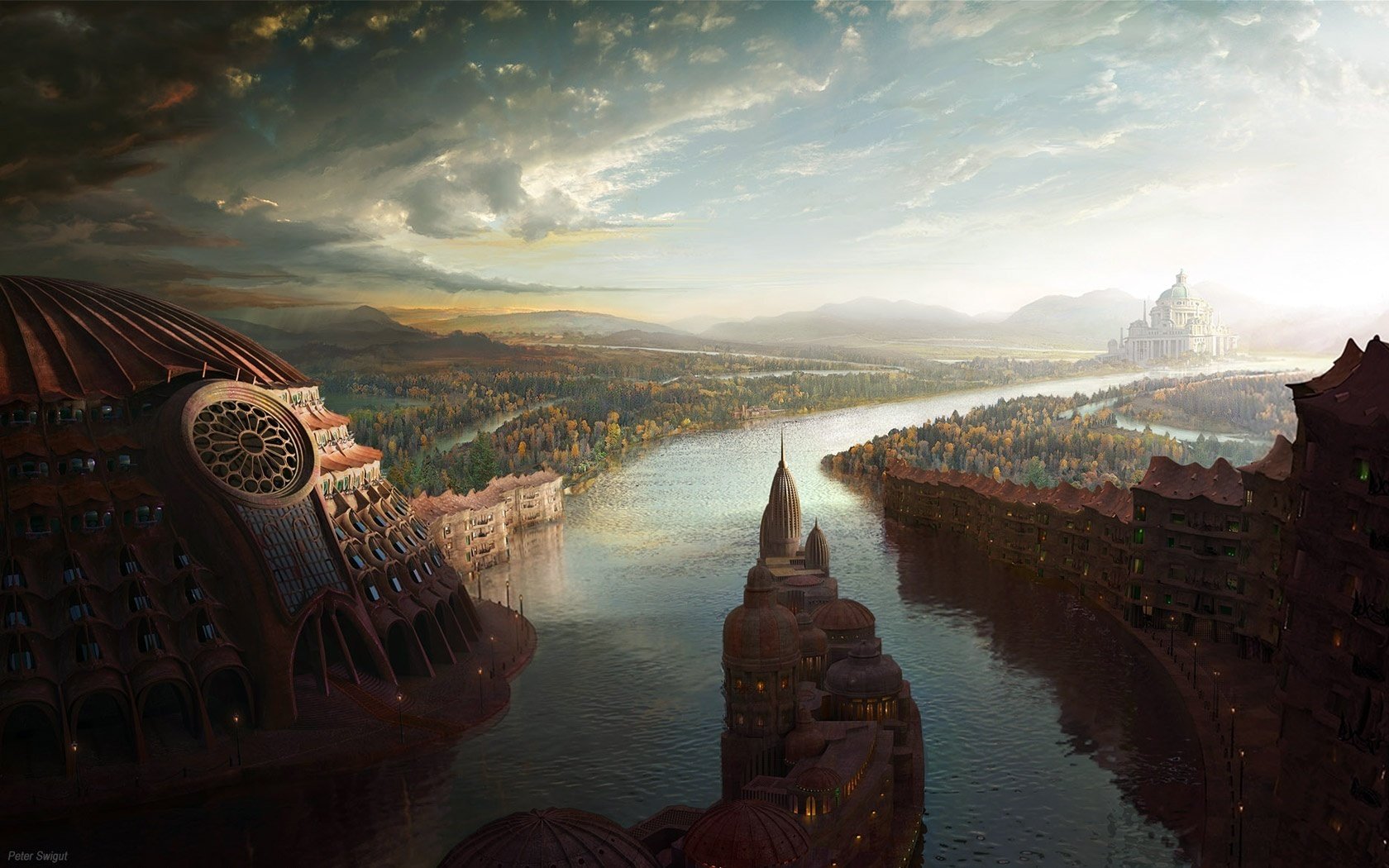 river gray clouds the unusual structure of the