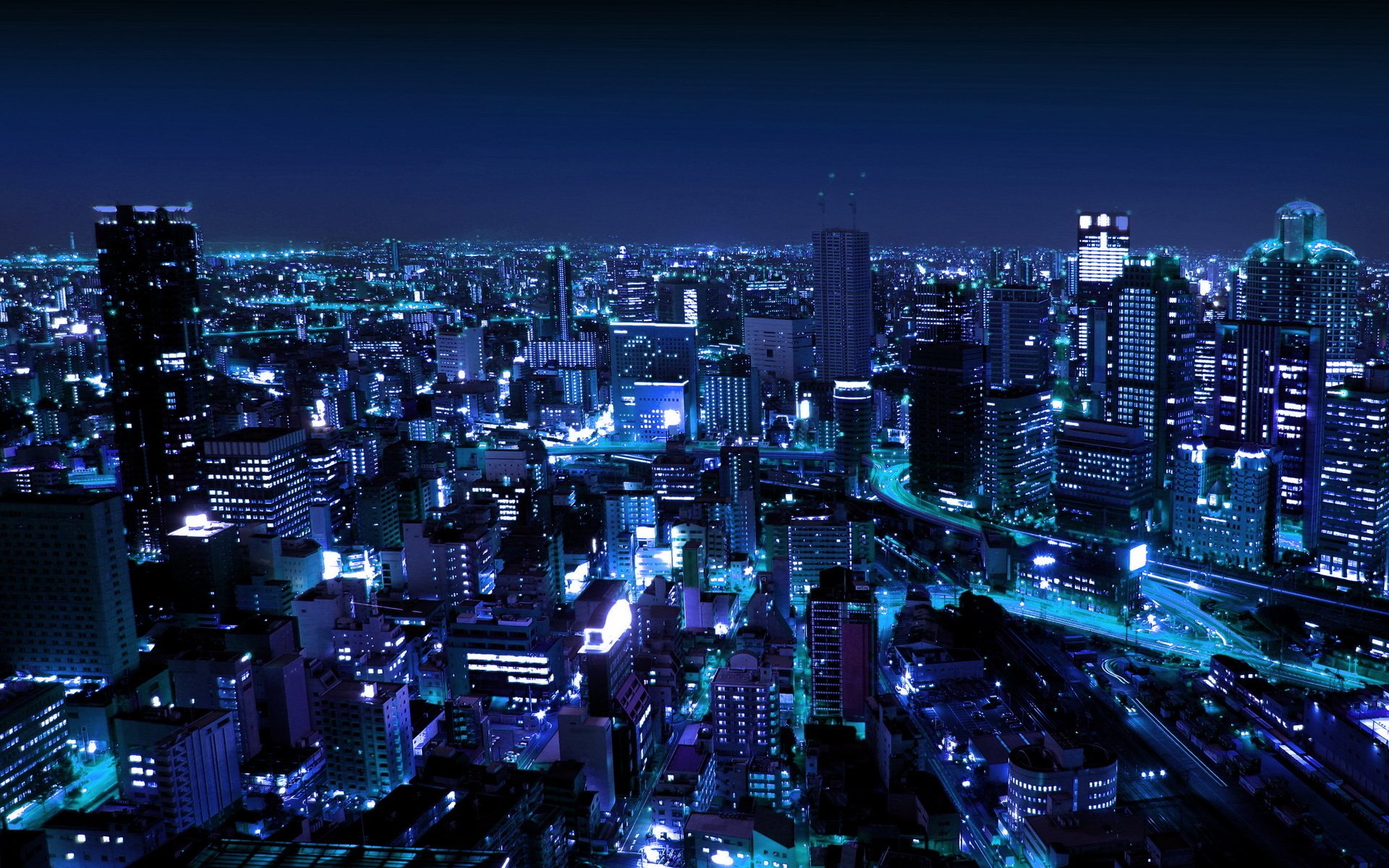 stadt in der nacht lichter hochhäuser wolkenkratzer licht belichtung städte nacht lichter der städte