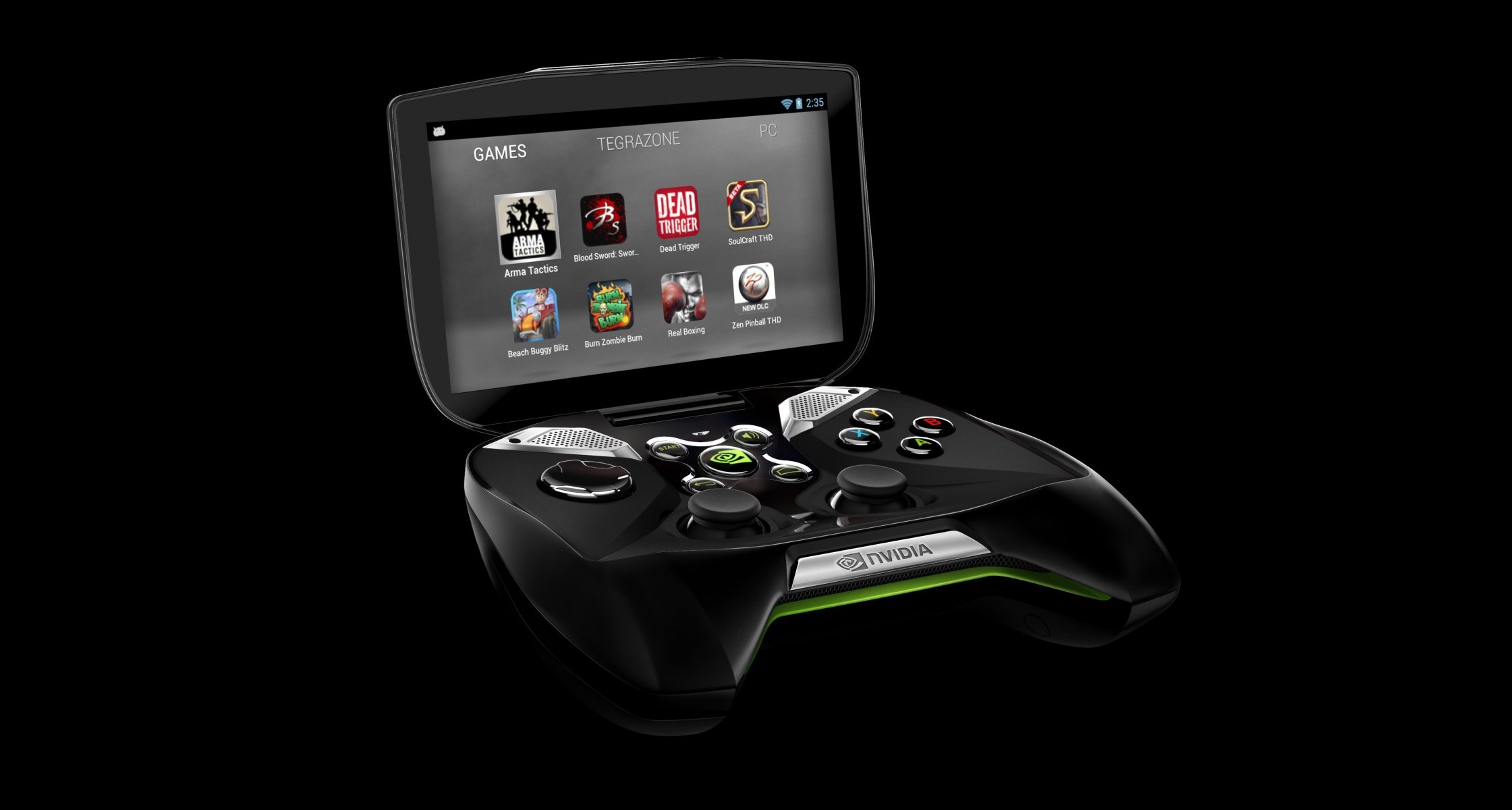 nvidia shield titanfall interfaccia console videogiochi high-tech high-tech lcd led tecnologia portatile portatile video gioco gioco joystyc schermo controllo trigger morti sangue spada beach buggy blitz bruciare zombie bruciare immobile