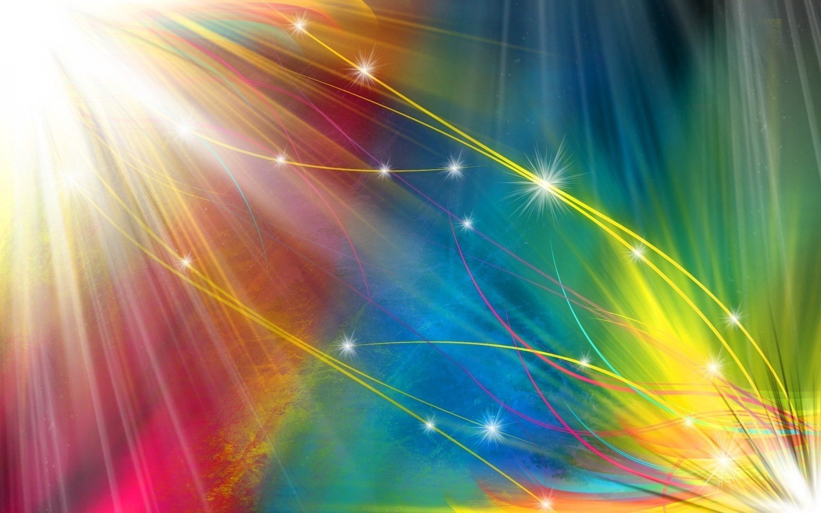 rayons multicolores arc-en-ciel étoiles fantaisie divorces colorés