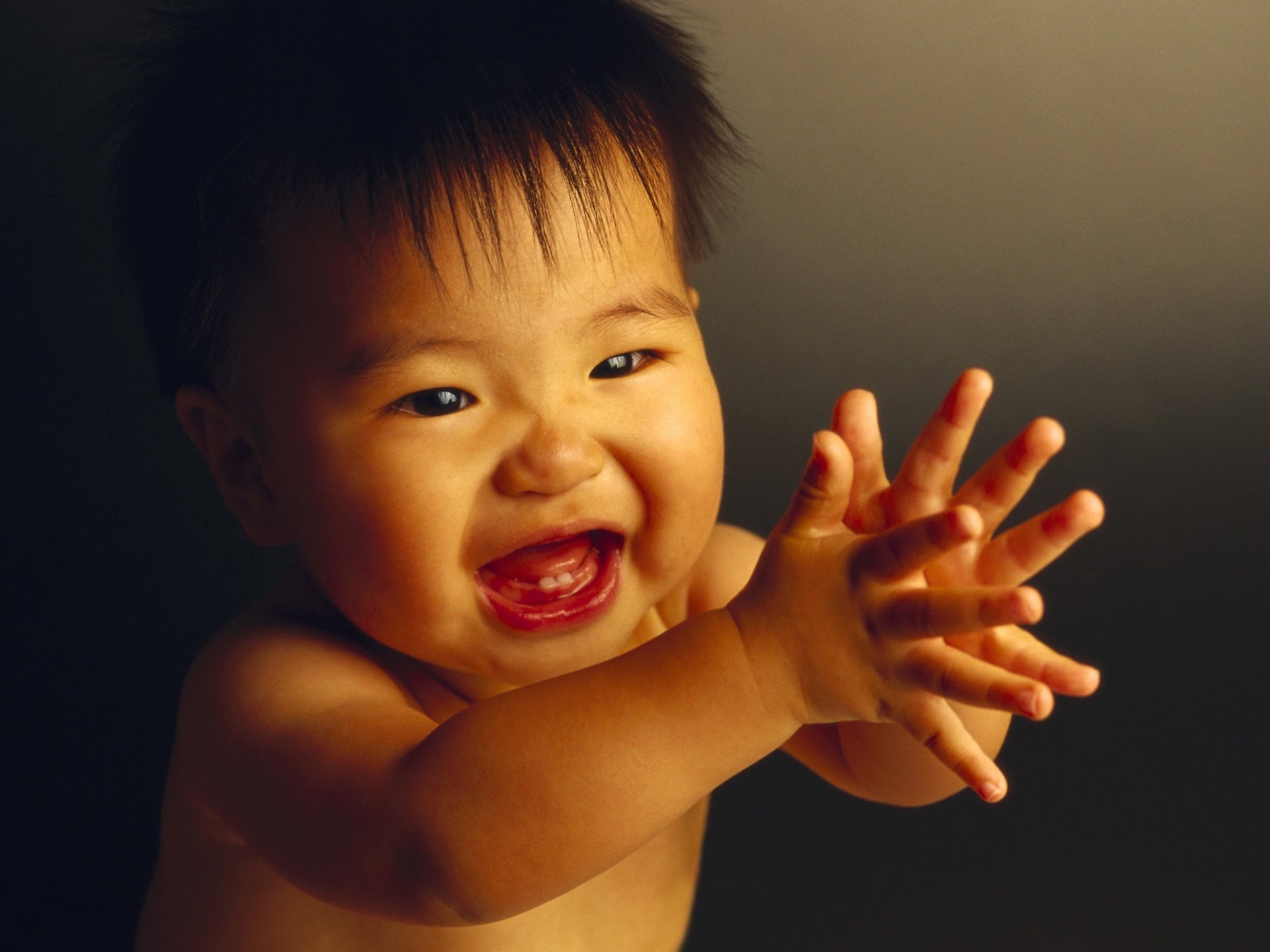 the rapture applause tiny portrait look smile eyes child face emotion