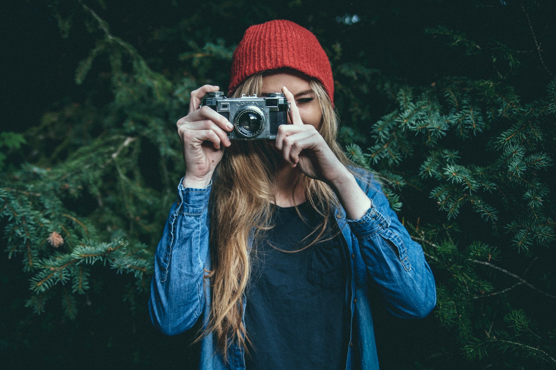 appareil photo appareil photo contax fille photographe
