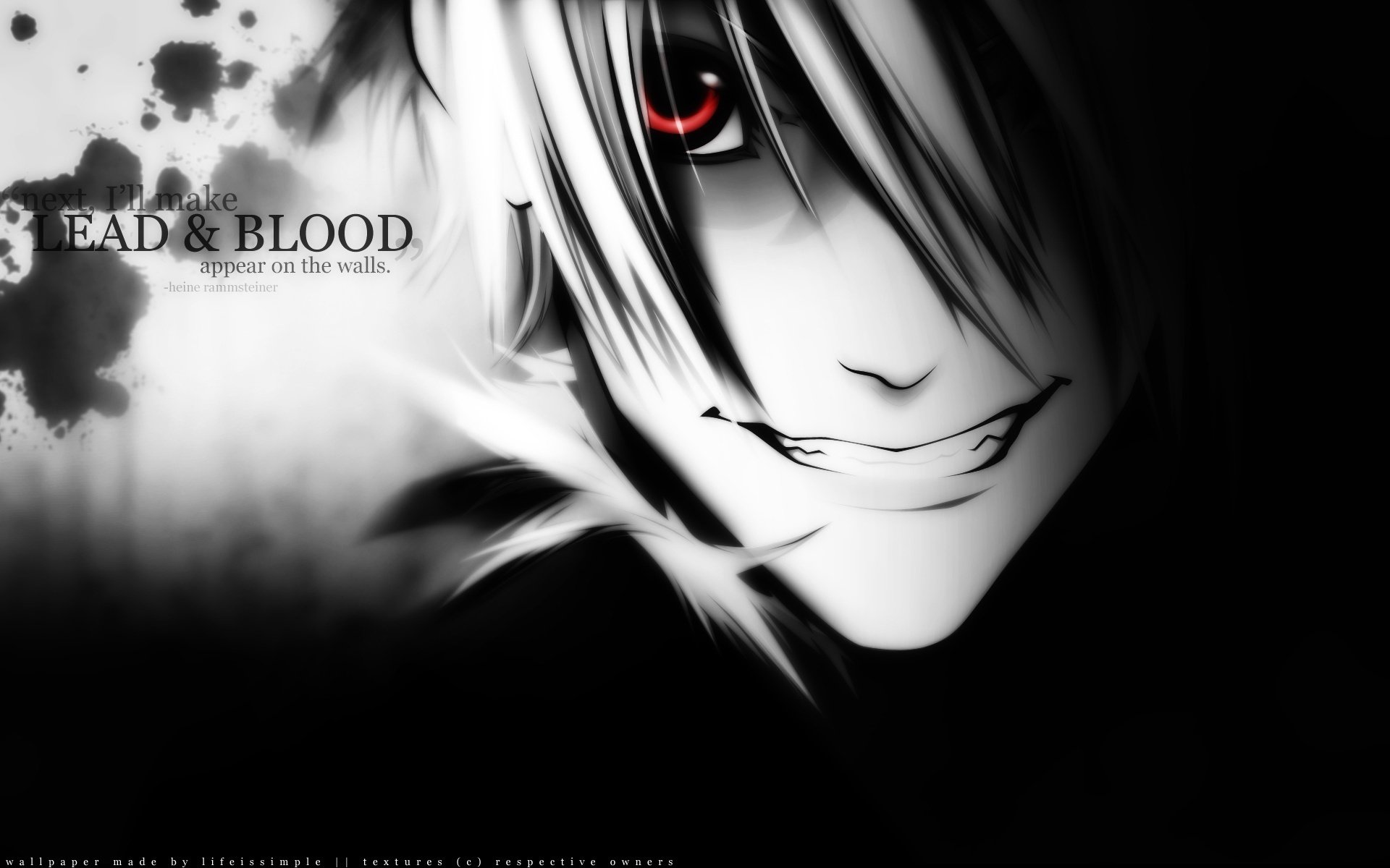 red eyes smile guy