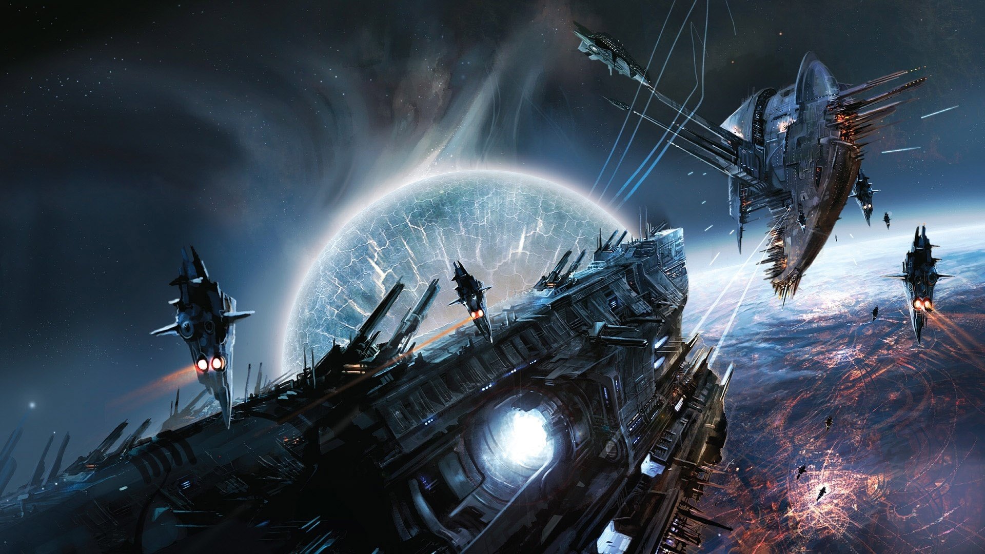pace ships lasers battle war planet the battle technique star