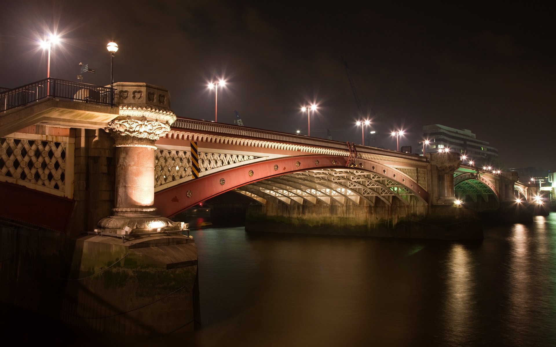 schöne struktur zugbrücke lichter der nachtstadt städte nacht brücken lichter der städte