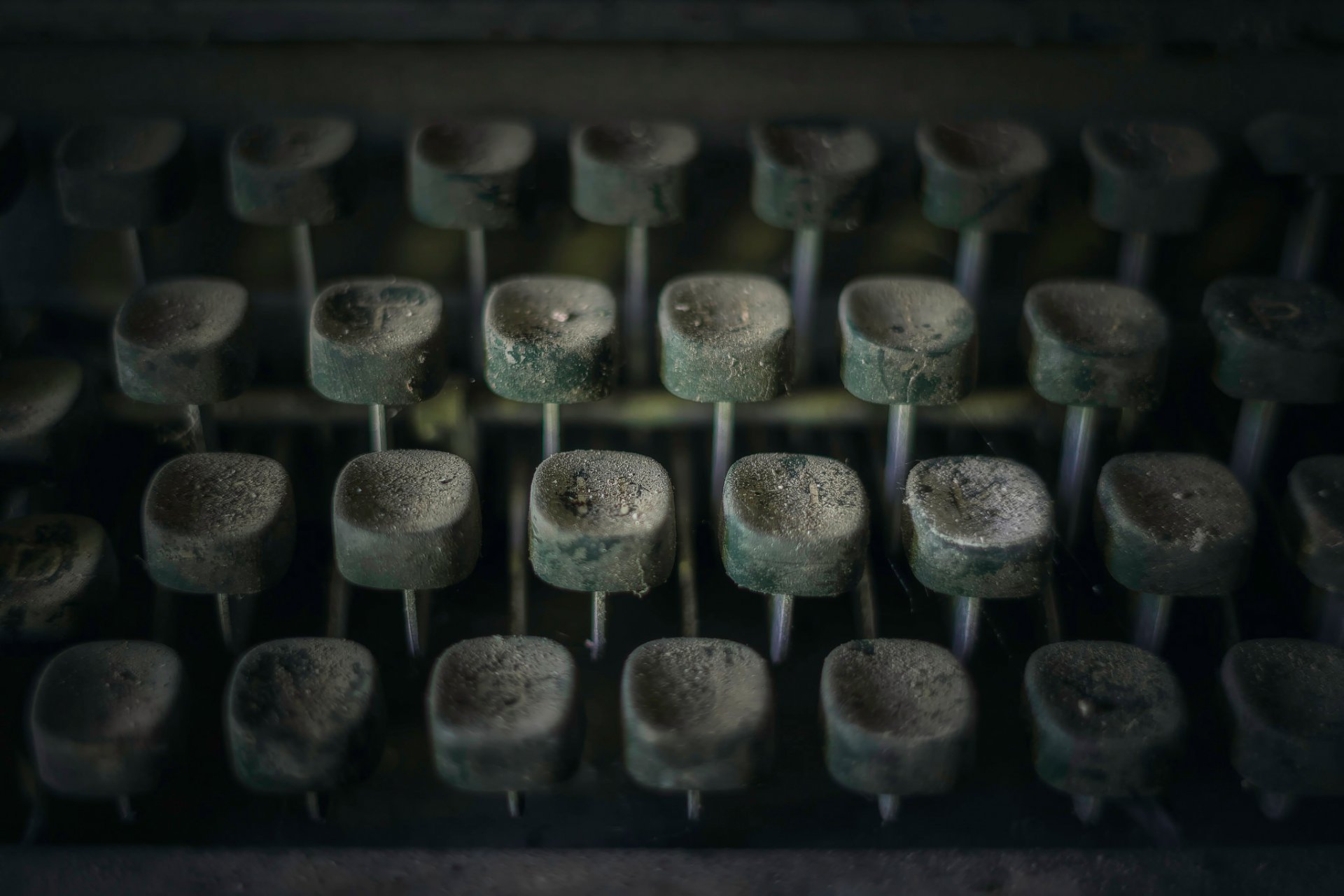 macchina da scrivere tasti macro polvere