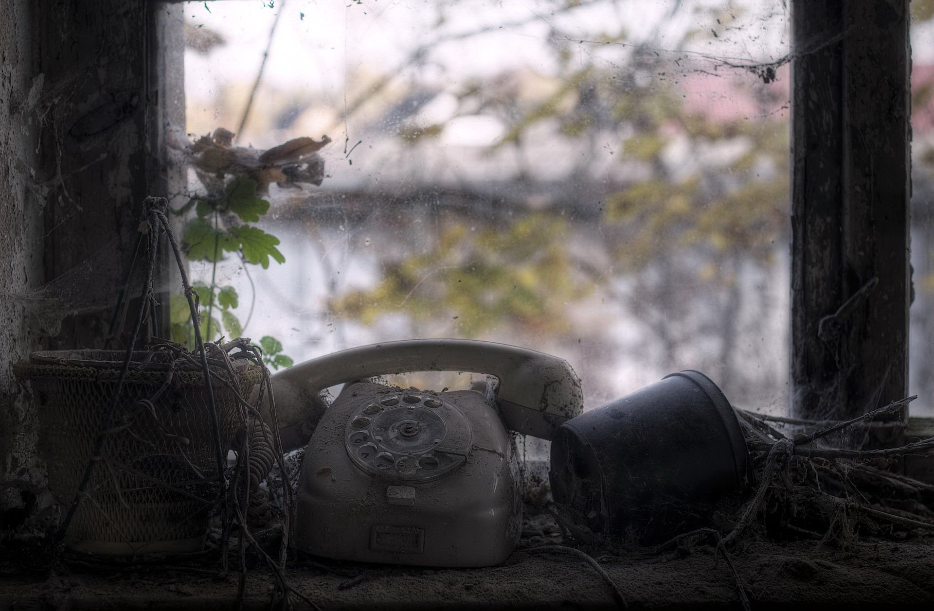 phone close up window