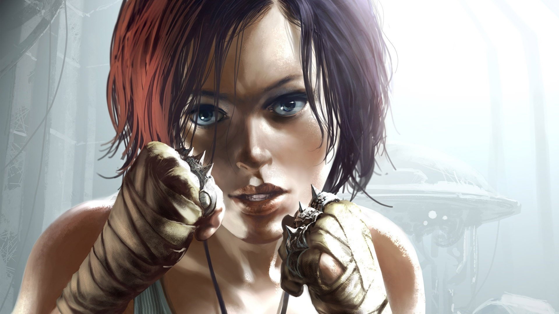 bellezza pugni azione bellicosa disegno ragazza lotta vista donne occhi faccia