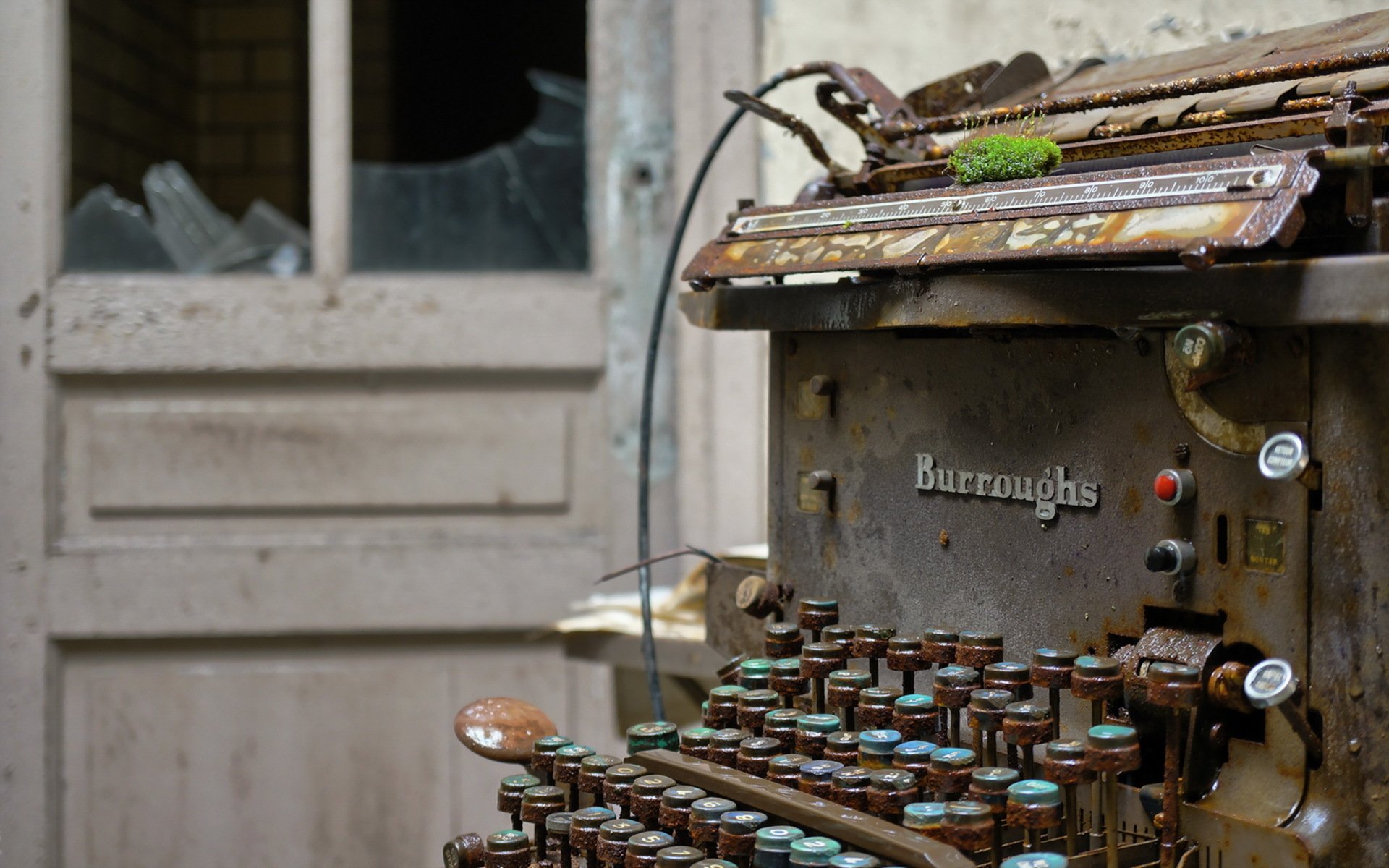 typewriter abandoned lost