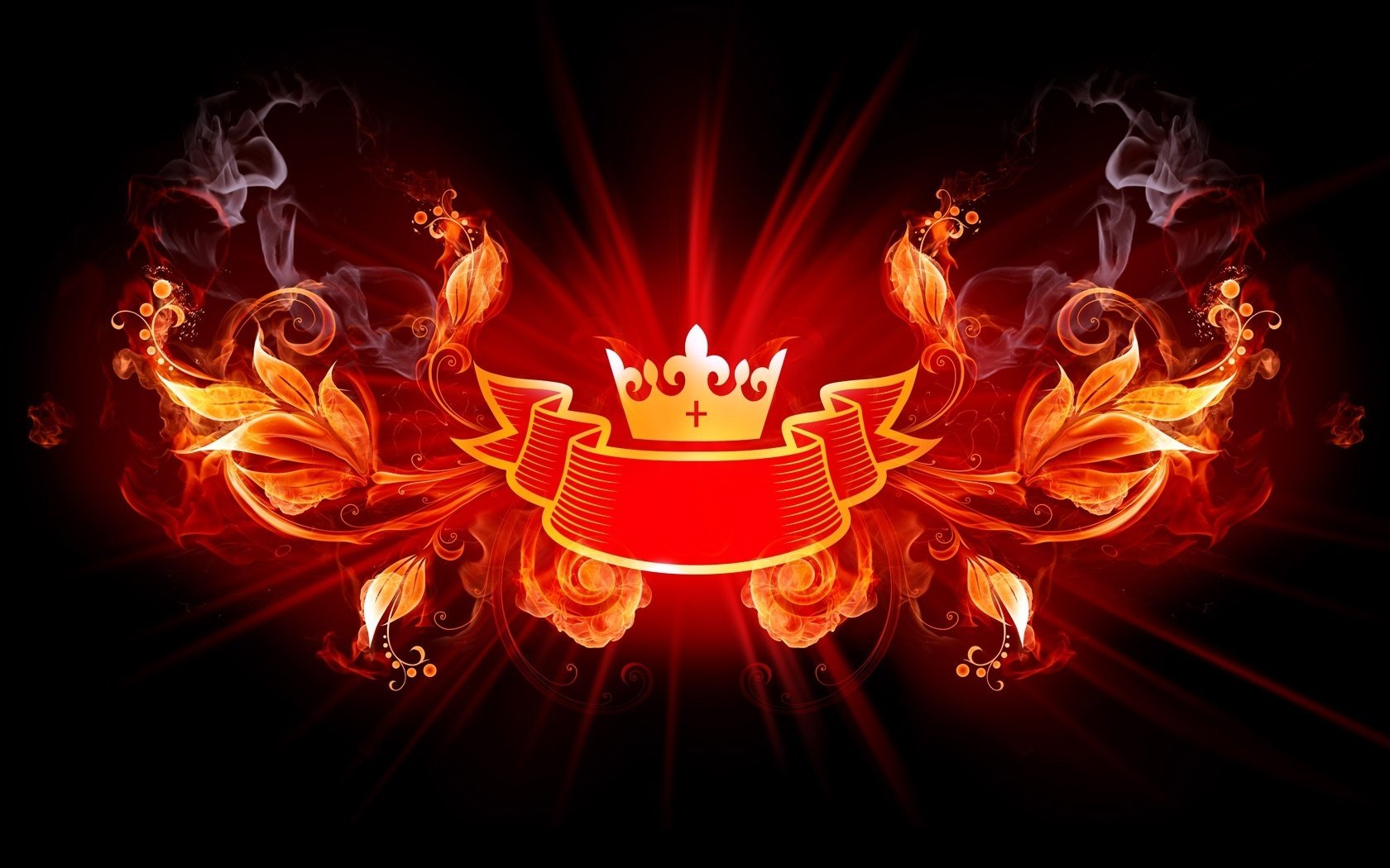 modello di fuoco corona fumo