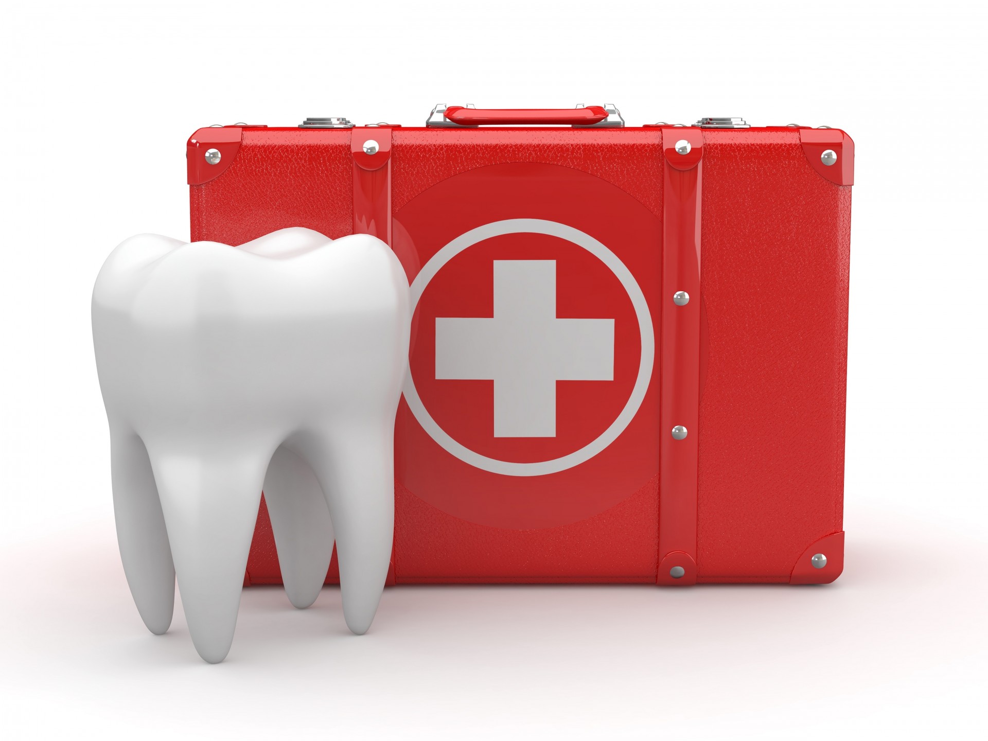 tooth health bag white background graphic