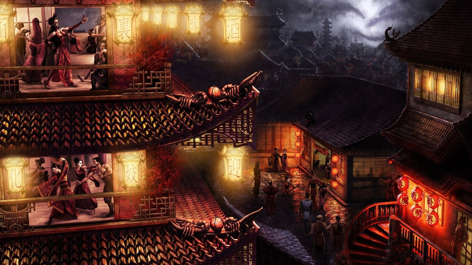 países del este gente en kimono luz