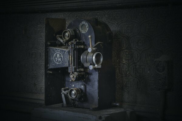 Mécanisme Vintage sur fond gris foncé