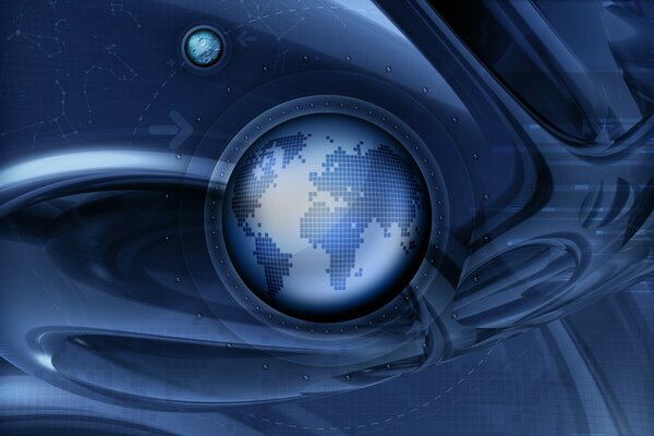 Kosmische Abstraktion. planet im Okular