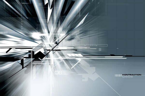 Light abstraction on a gray background