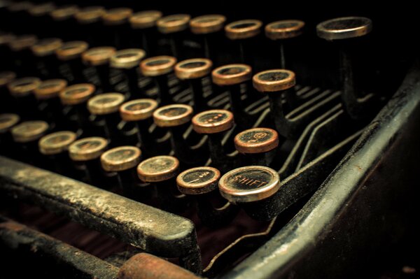 Máquina de escribir de estilo antiguo