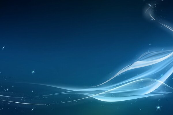 Luminous ribbon in blue tones
