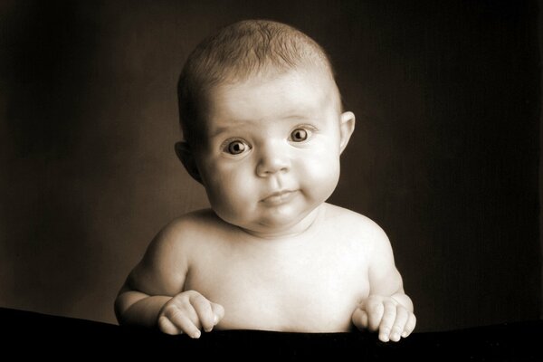 Niño pequeño con mejillas regordetas