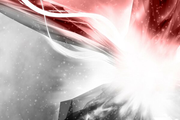 Sur fond gris couleurs rouges
