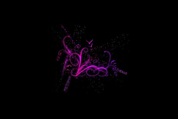 Motif de cerise sur fond noir