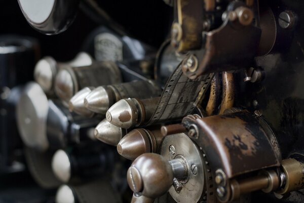 An old mechanism with a beautiful reflection