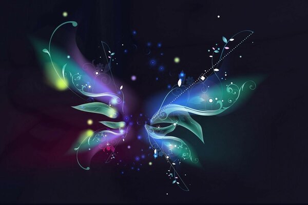 Abstraction d image sur fond sombre
