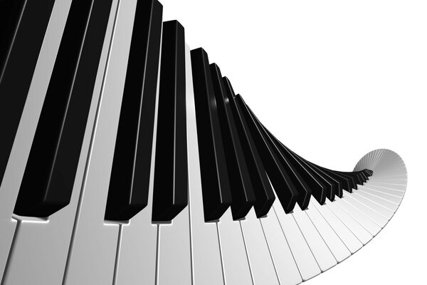 Tasti del pianoforte in bianco e nero. Astrazione