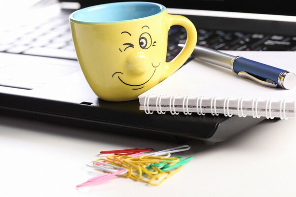 A smiling cup. Positive picture