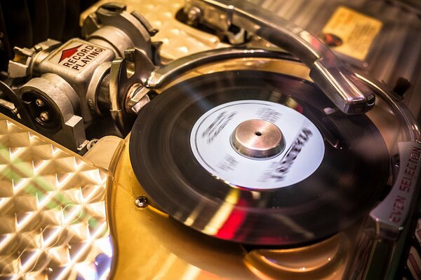 Phonograph with a record in good quality
