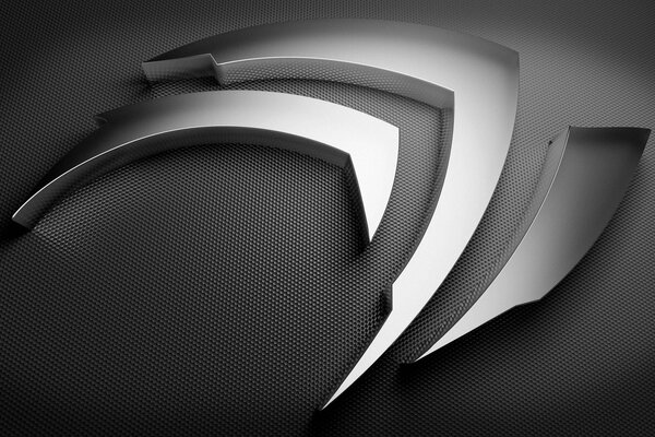 Nvidio Logo silbernes Logo auf schwarzem Hintergrund