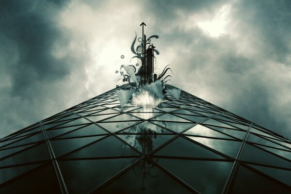 Cloudy day in the city of fantasy