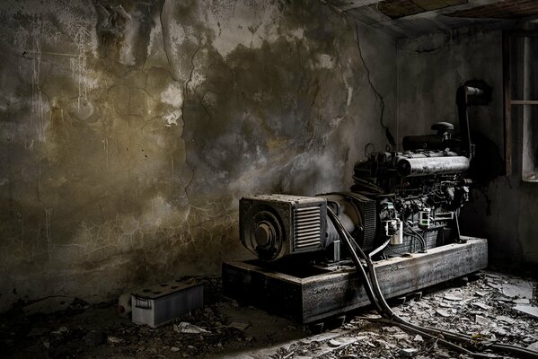 Foto des alten Generators auf dem Computer