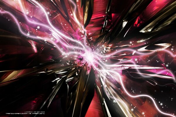 Image of an explosive energy flow