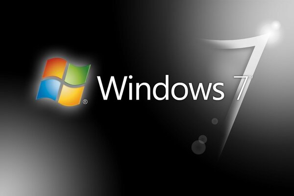 Número siete con el logotipo sobre un fondo oscuro
