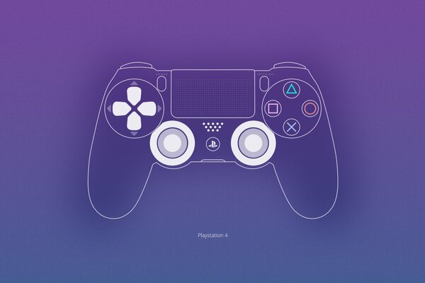Drawing of a joystick for a Sony PlayStation game
