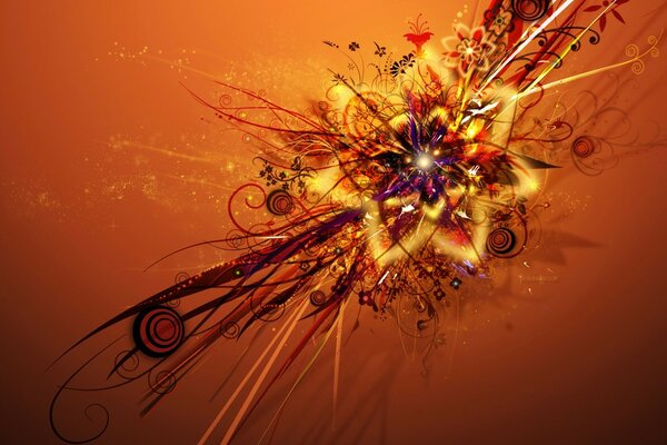 Beautiful pattern in orange color
