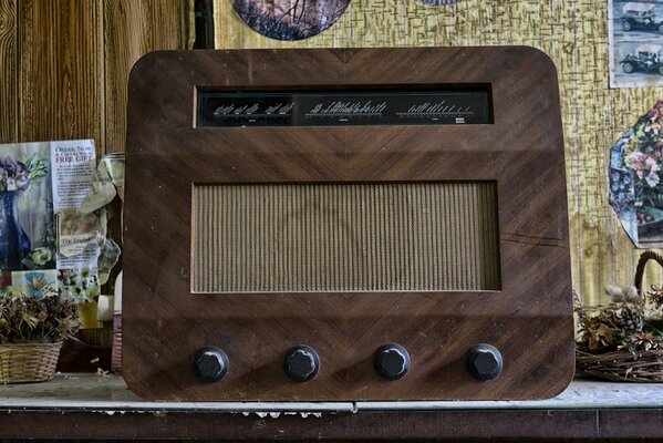 Receptor de Radio hermoso fondo retro cosa