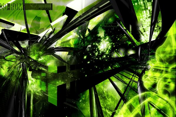 Image de différentes lignes en vert