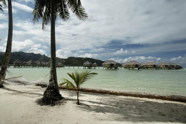 Vacation in a tropical climate in a house on the water
