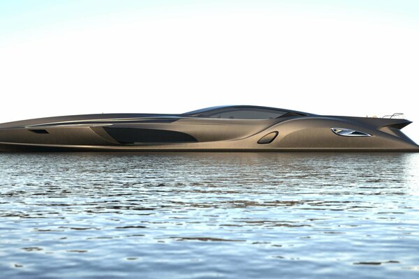 Super yacht strand craft 122 sails on the ocean
