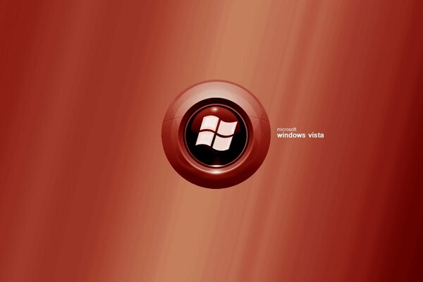 Logo Windows Vista en rouge