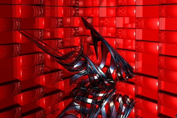 3d abstraktion verzerrung der realität